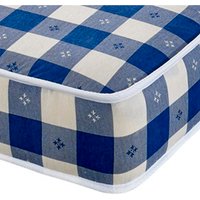 Blue Check Lux Budget Kids Mattress - Blue Check Design / Single