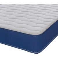 Cooltouch Essentials Wave 18cm Deep Dark Blue Quilted Hybrid Spring Mattress - White / Double