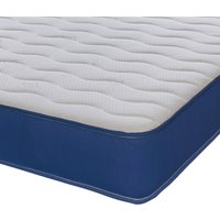 Cooltouch Essentials Wave 18cm Deep Dark Blue Quilted Hybrid Spring Mattress - White / Single