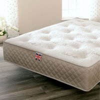 Pocket Springs, Memory Foam and Wool Mattress - White / King