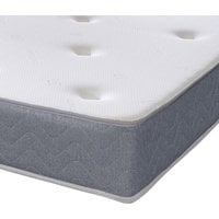 The Cooltouch Core Galaxy Grey Border Tufted with Memory Foam Spring Mattress - White / Single