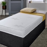 The Haze Thin 10cm (4") Deep Firmer All Foam Stress Free Mattress - Off White Top, White Border / Single