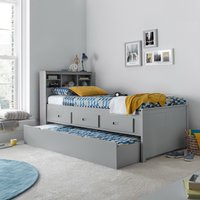 Venus Grey Guest Bed With Drawers - Grey / Guest Bed and Pocket Mattress / With Drawers and Trundle