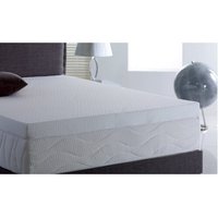 Visco Therapy Memory Foam Mattress Topper with Cover - white  / Superking