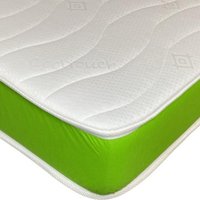 Wilson Beds - Rainbow Kids Green Foam Free Basic 6.5" Deep Quilted Mattress - Off white and green / Double