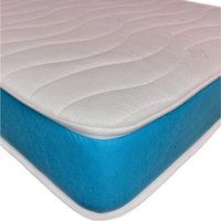 Wilson Beds - Rainbow Kids Teal Blue Foam Free Basic 6.5" Deep Quilted Mattress - Off white and teal blue / Small Double