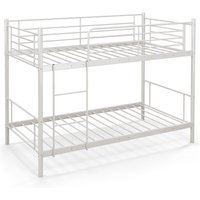Single Bunk Bed Metal Twin Sleeper Bed - White