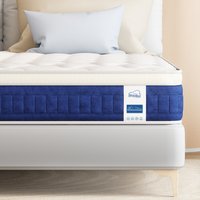10 Inch Pocket Sprung Hybrid Mattress with Breathable Soft Fabric - Blue / Double