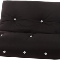 2 Seater Fibre Filled Futon Mattress - black / Small Double