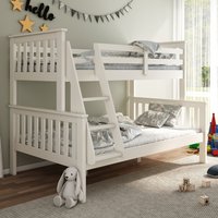 Carra White Triple Sleeper Bunk  White  Sleeper Bunk and Pocket Mattress | Bed Sava