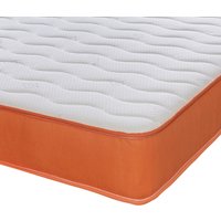 Cooltouch Essentials Wave 18cm Deep Orange Border Quilted Hybrid Spring Mattress - White / Small Single