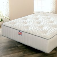 Pocket Sprung, Wool and Memory Foam Mattress - White / Double