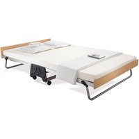 Jay Be Folding Bed Frame with Memory Foam Mattress  Silver  White  123cm | Bed Sava