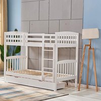Sorrento Upholstered Bed with Striped Headboard and Footboard - White / King