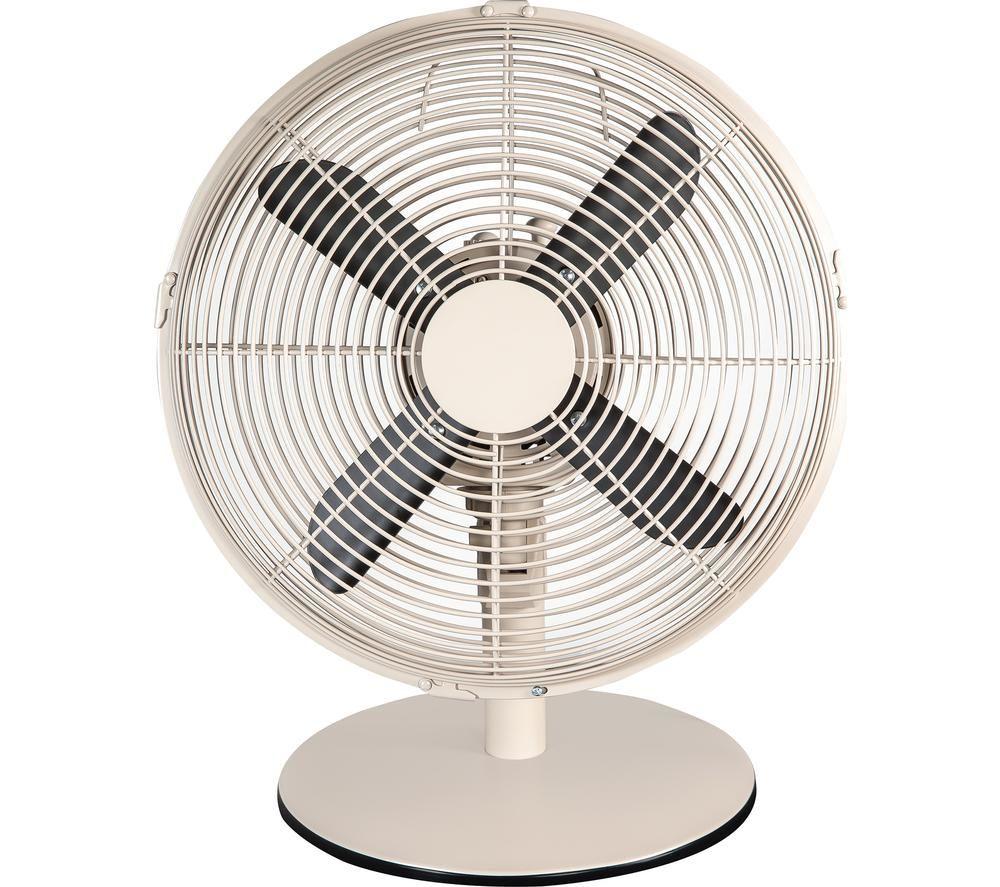 RUSSELL HOBBS RHMDF1201GR 12" Desk Fan - Brushed Greige, Cream,Silver/Grey