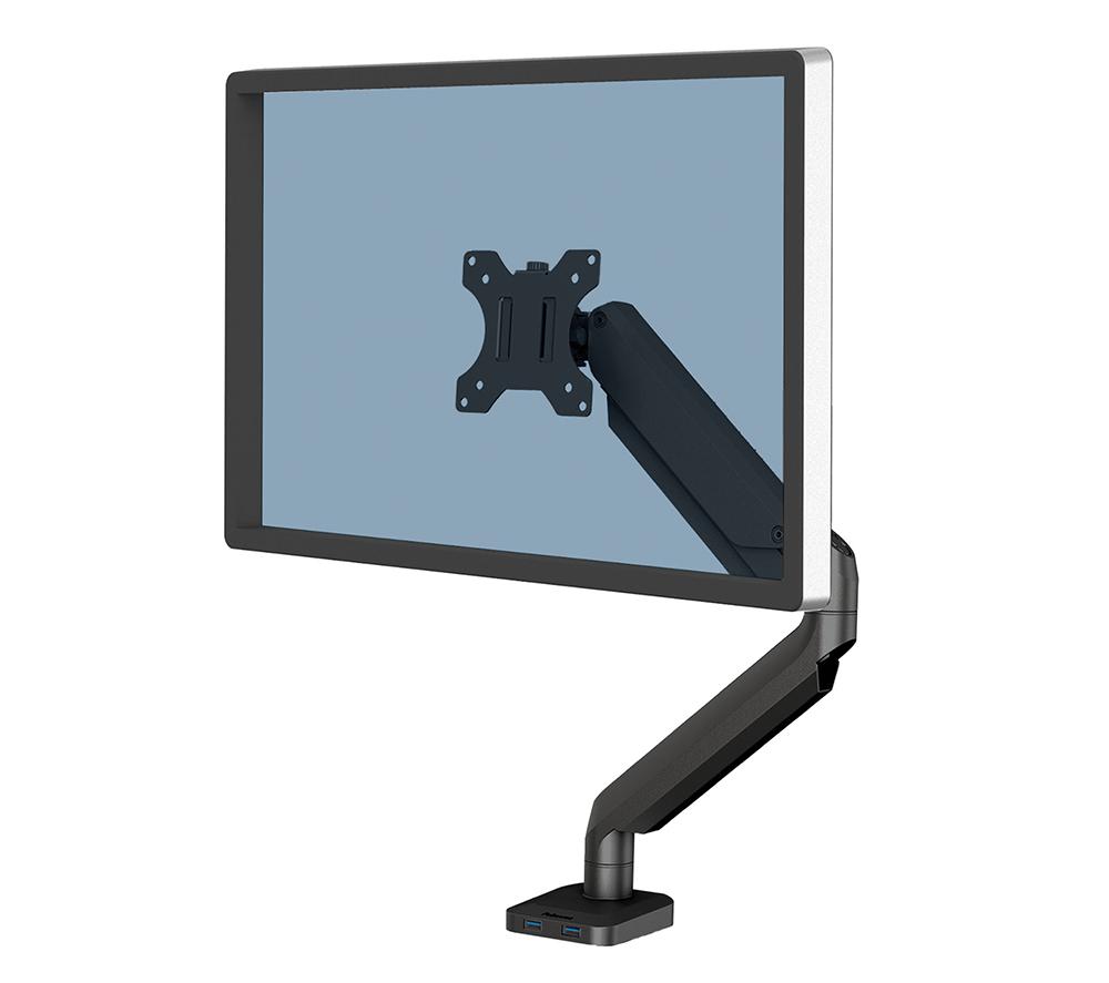 FELLOWES Platinum Single Arm Tilt & Swivel 30" Monitor Desk Mount