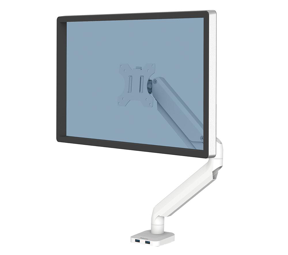 FELLOWES Platinum Series Single Arm Tilt & Swivel 27" Monitor Desk Mount