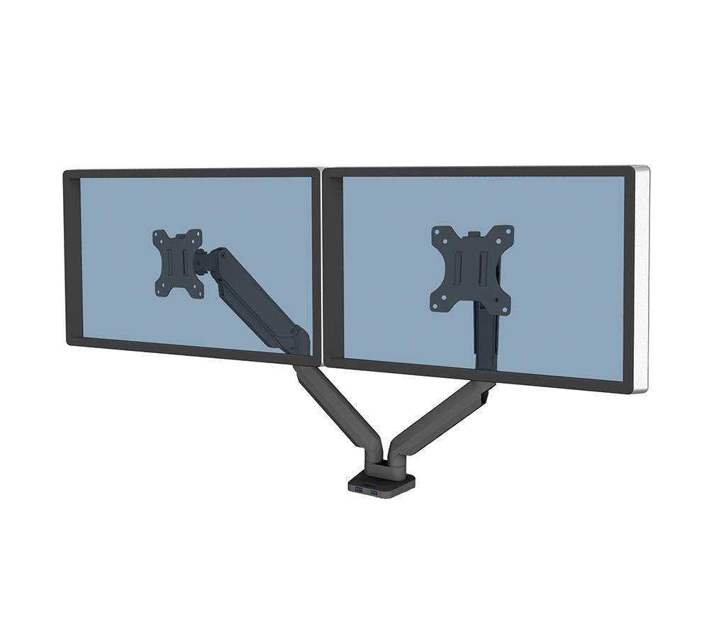 FELLOWES Platinum Series Dual Arm Full Motion 27" Monitor Desk Mount