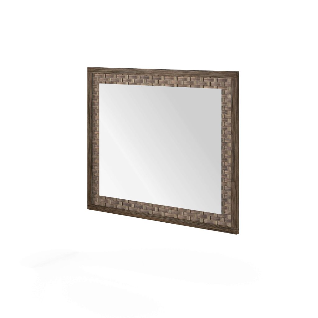 Jensen Mirror - Dark Wood / Rattan