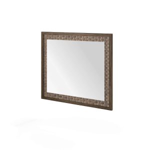 Jensen Mirror  Dark Wood  Rattan | Bed Sava
