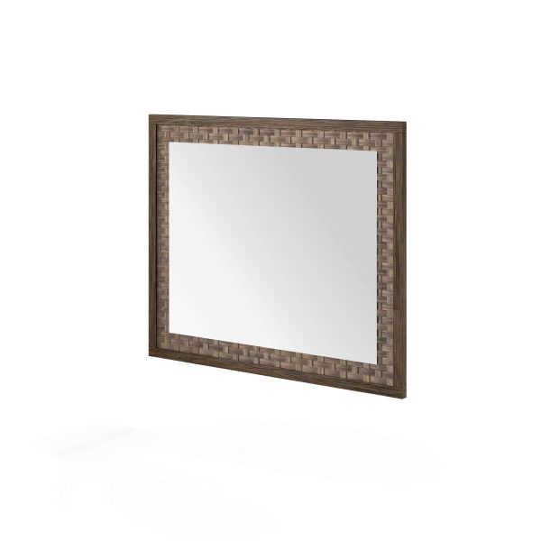 Jensen Mirror  Dark Wood  Rattan | Bed Sava