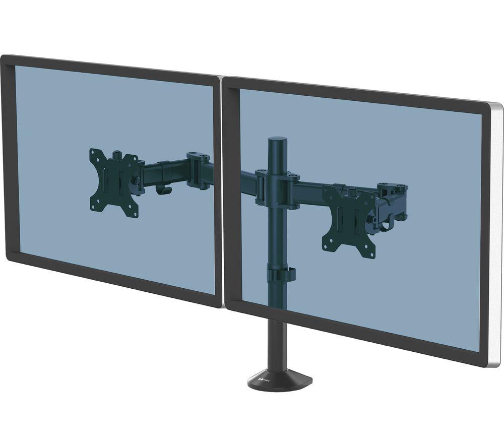 FELLOWES Reflex Dual Arm Tilt & Swivel 27" Monitor Desk Mount