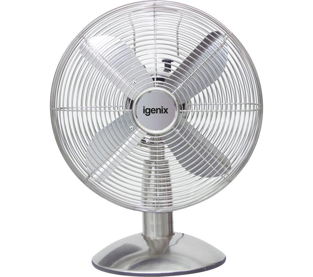 IGENIX DF1250 Portable 12" Desk Fan - Silver, Silver/Grey