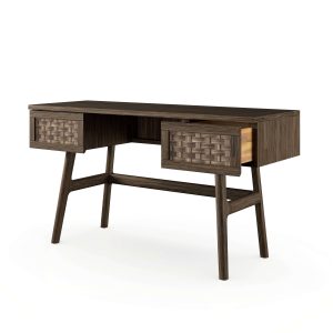 Jensen Desk  Dark Wood  Rattan | Bed Sava