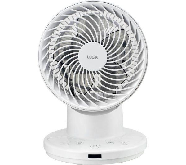 LOGIK L06CFW25 6 Desk Fan  White White | Bed Sava