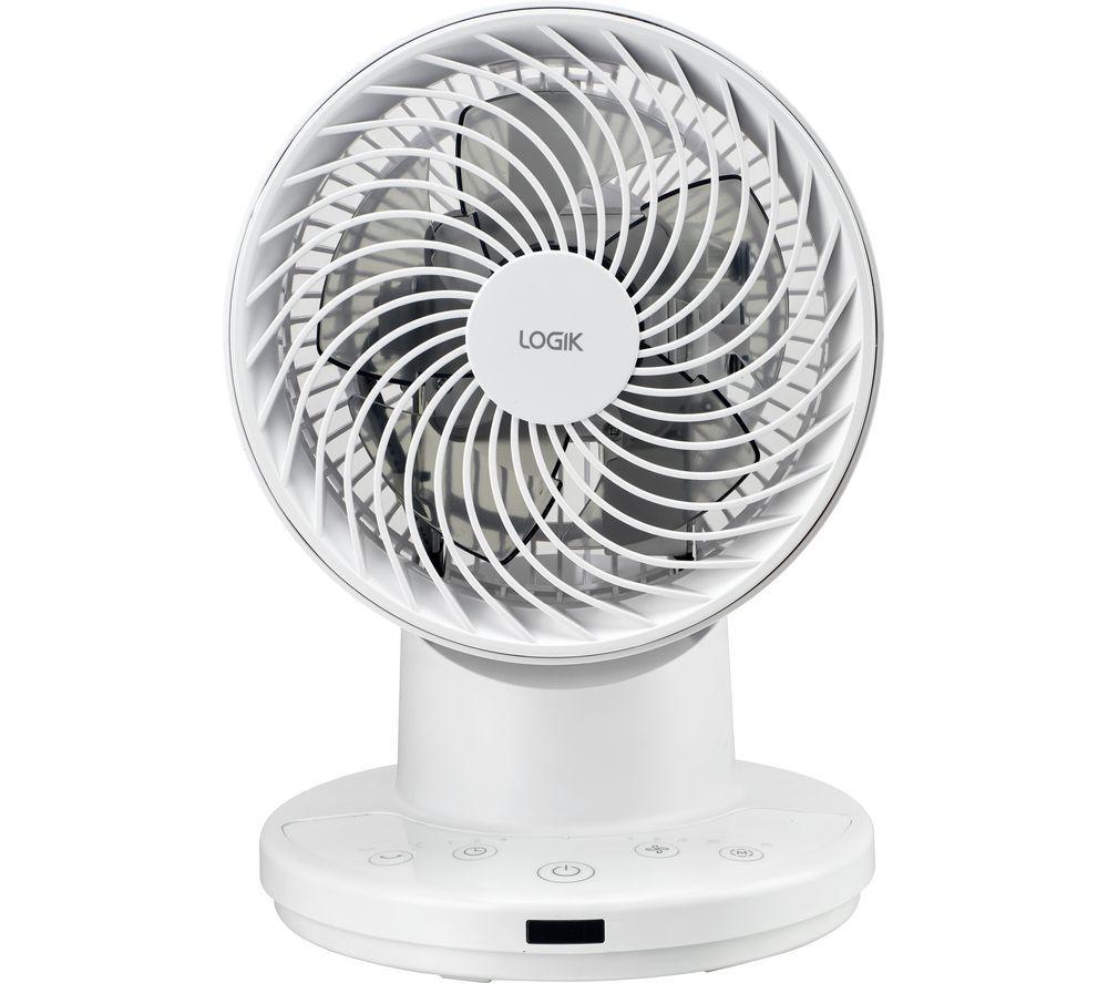 LOGIK L06CFW25 6" Desk Fan - White, White