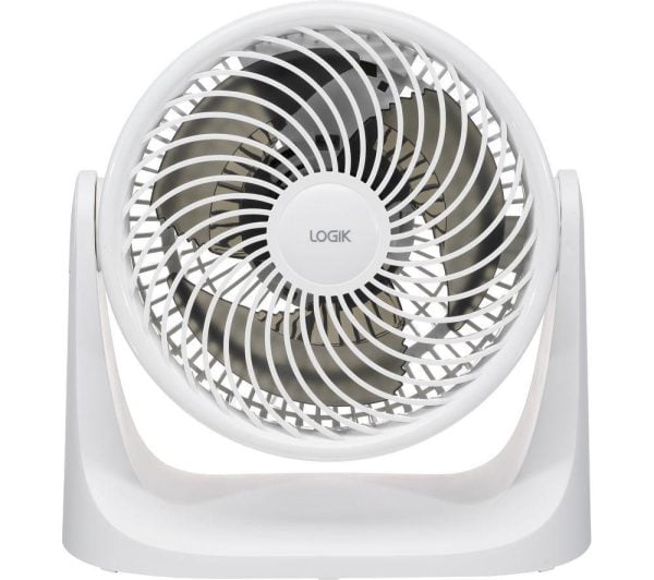 LOGIK L07DFW25 7 Desk Fan  White White | Bed Sava