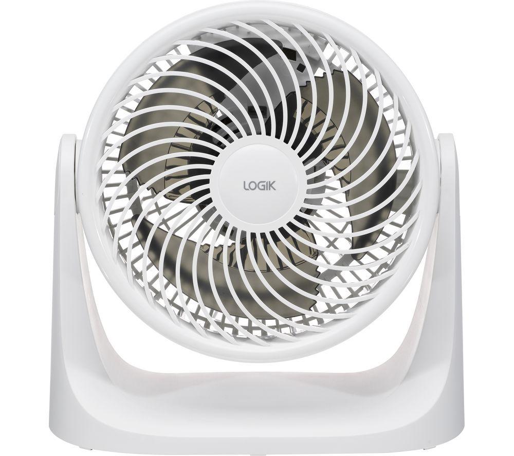 LOGIK L07DFW25 7" Desk Fan - White, White
