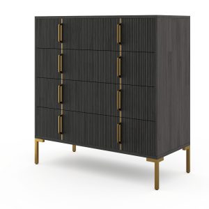 Camber Tallboy  Charcoal Grey Wood | Bed Sava