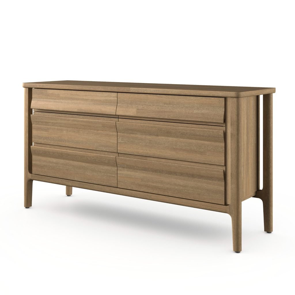 Oscar 6 Drawer Chest - Light Wood
