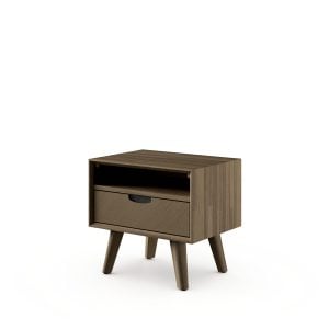 Saunders Bedside Table  Neutral Wood | Bed Sava