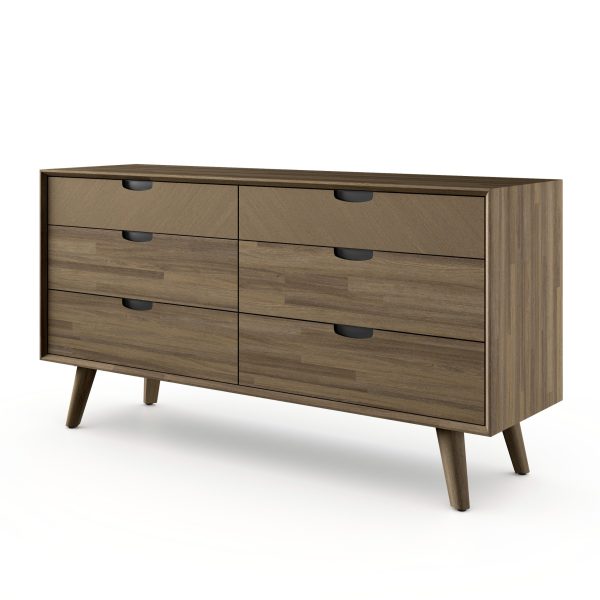 Saunders Chest of Drawers  Neutral Wood | Bed Sava