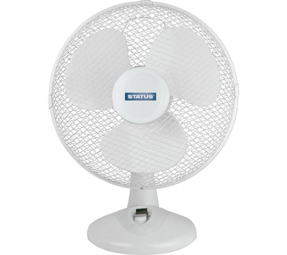 STATUS 12" Desk Fan - White, White