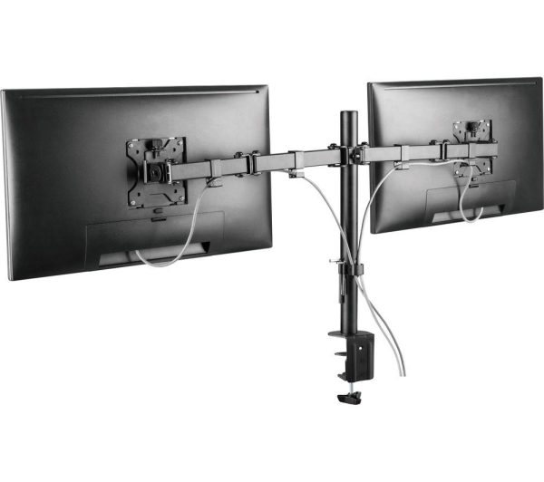 PROPERAV PB096 Dual Arm Full Motion 17 34 Monitor Desk Mount | Bed Sava