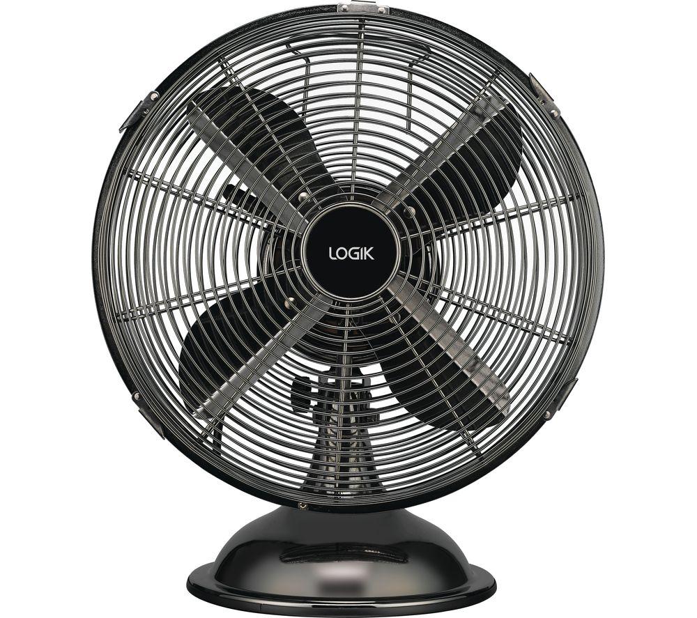 LOGIK L12DFGM17 12" Desk Fan - Gun Metal, Silver/Grey