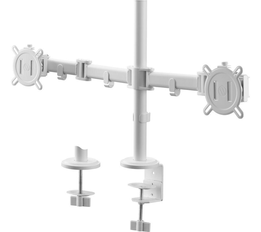 ONE FOR ALL Smart DM2220 Full Motion 13-32" Dual Arm Monitor Desk Mount - White