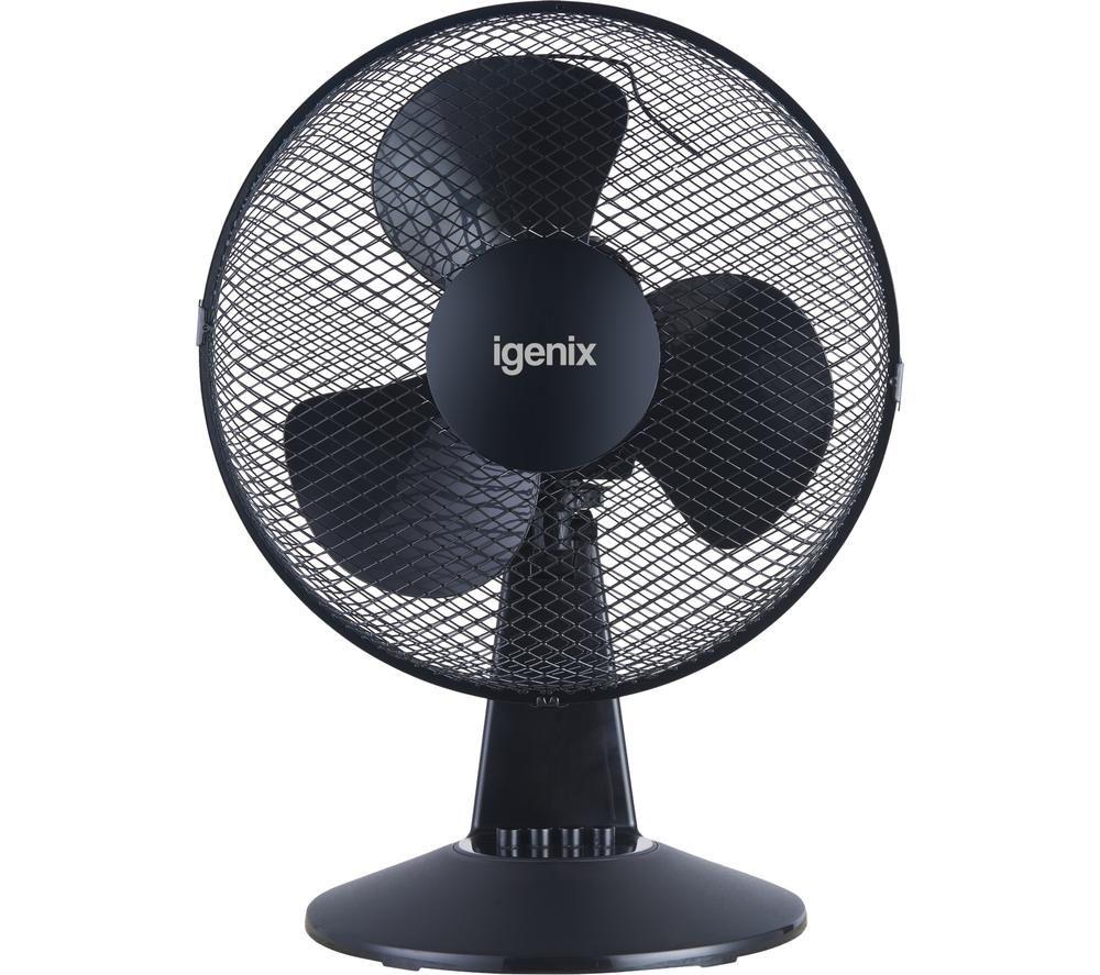 IGENIX DF1210BL Portable 12" Desk Fan - Black, Black
