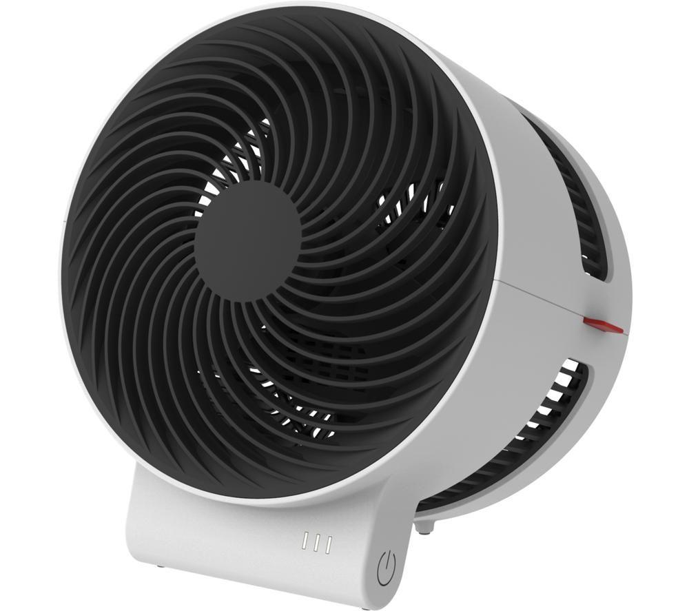 BONECO Air Shower F100 6" Desk Fan - White & Black, White,Black