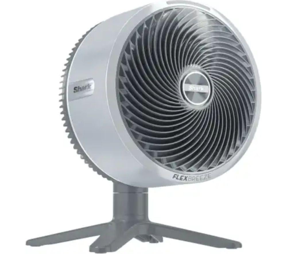 SHARK FlexBreeze Tablemate FA150UK Portable 11.8" Desk Fan - Winter Fog, Black