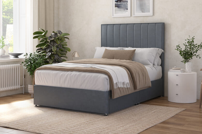 Premium Divan Bed, Bednextday_Teal, 4 Drawers, Single