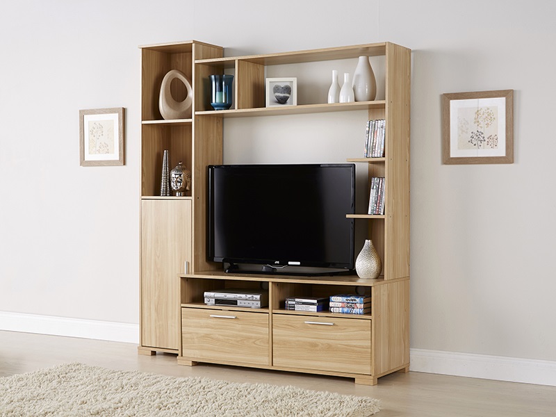 GFW Carmen 3-Piece Lounge Display Unit - Oak Furniture