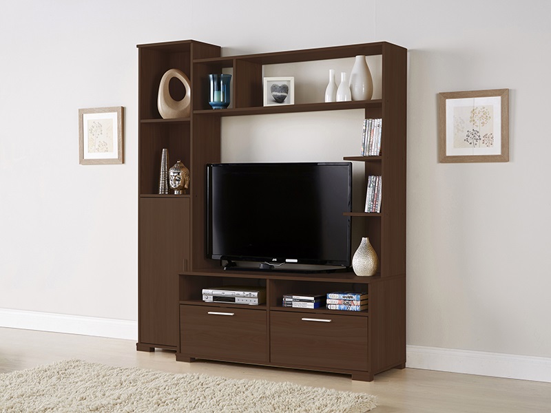 GFW Carmen 3-Piece Lounge Display Unit - Walnut Furniture