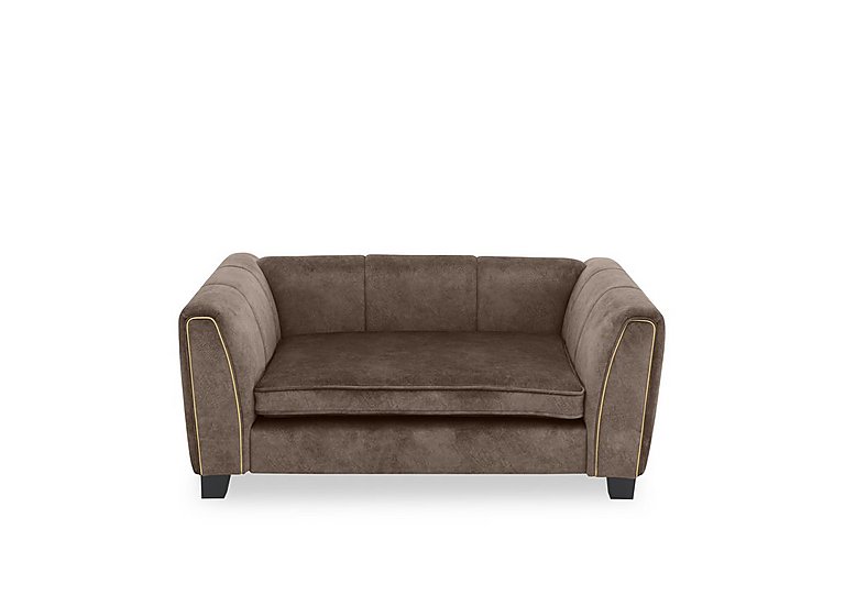 Ariana Fabric Pet Bed with Brass Insert with Brass Insert