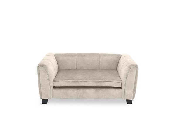 Ariana Fabric Pet Bed with Chrome Insert  Cream with Chrome Insert | Bed Sava