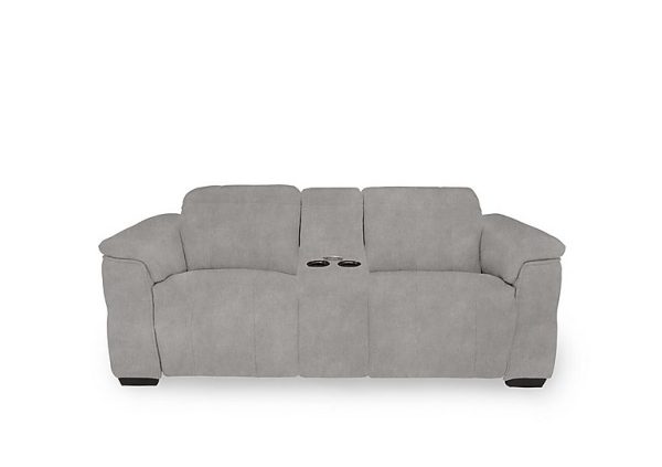 Inca Fabric 2 Seater Power Recliner Sofa with Pop Up Light Console and Power Headrests | Bed Sava