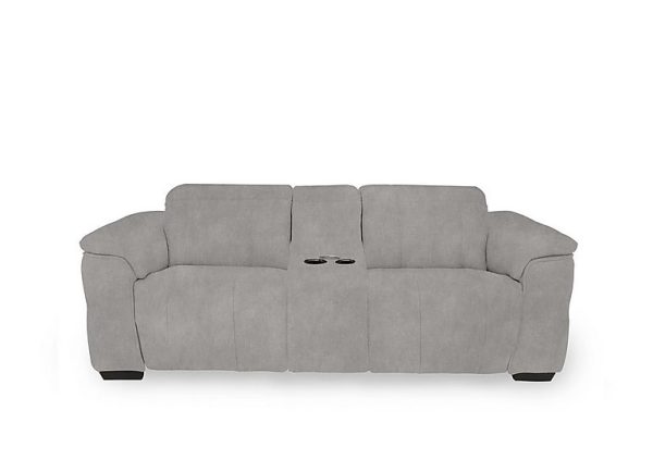 Inca Fabric 3 Seater Power Recliner Sofa with Pop Up Light Console and Power Headrests | Bed Sava